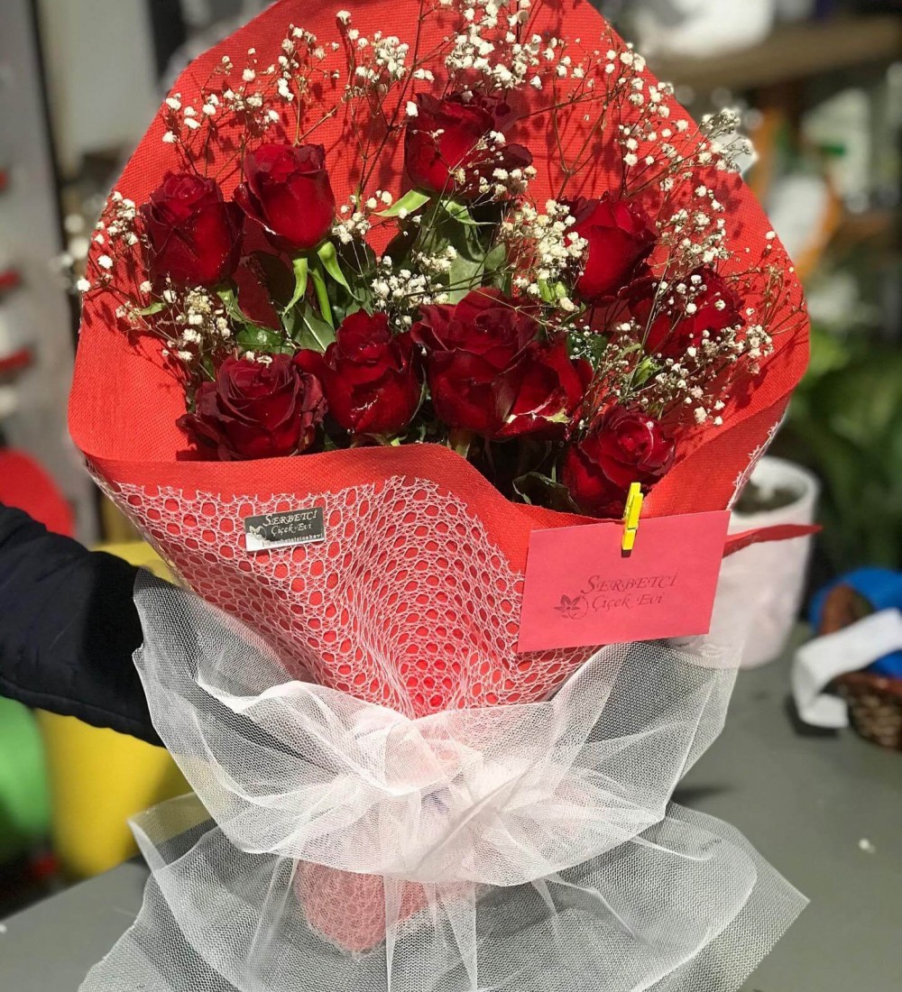 BUKET ( 9 ADET GUL+CİPSO)