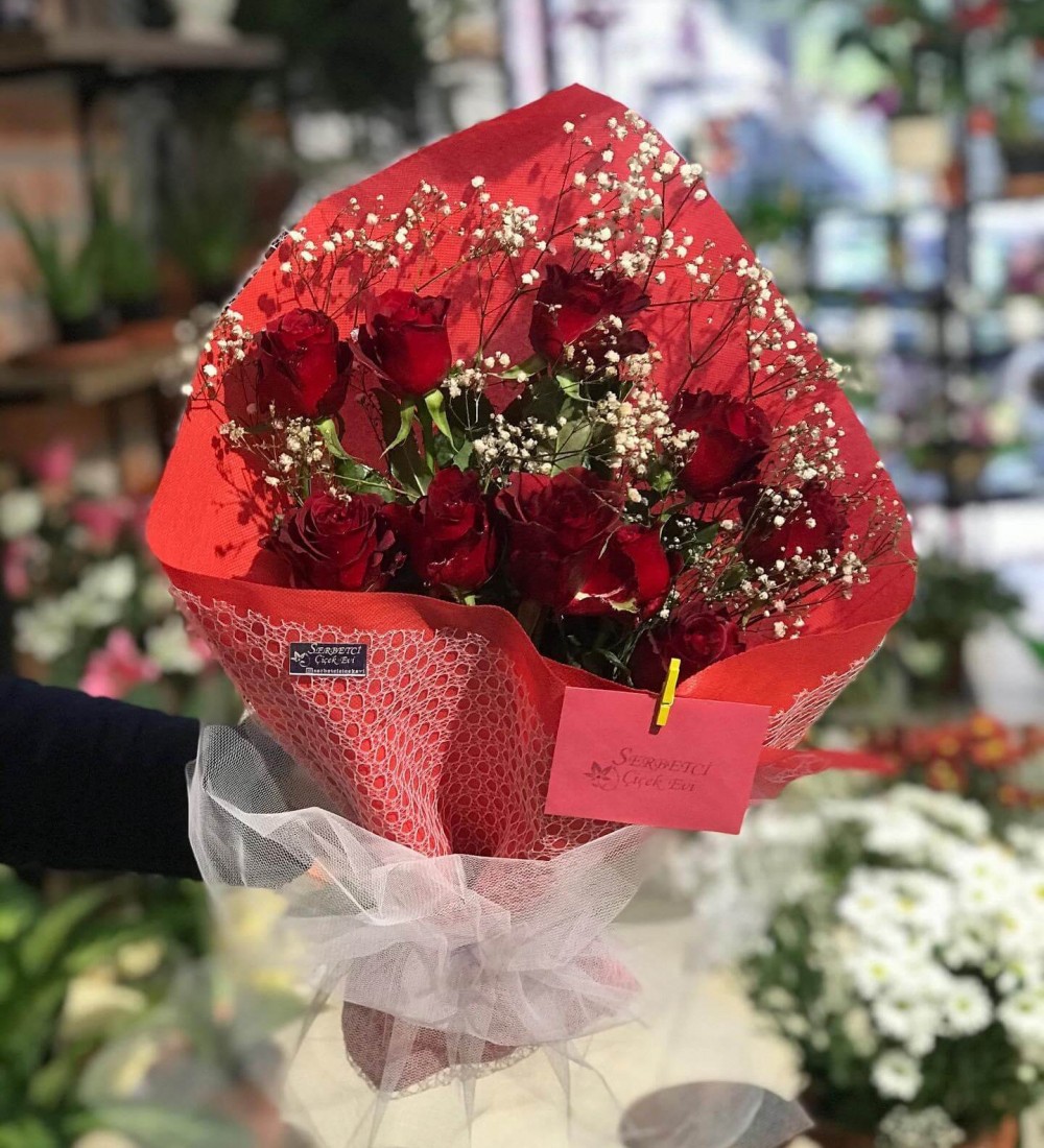 BUKET ( 9 ADET GUL+CİPSO)