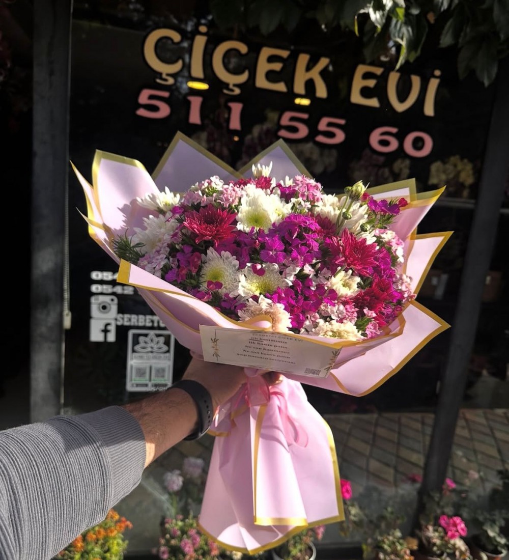 BUKET  Karışık Demet (3 Demet Papatya 3 Demet Hüsnüyusuf)